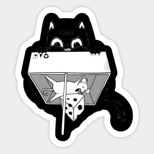 cat lovers-mouse trap Sticker